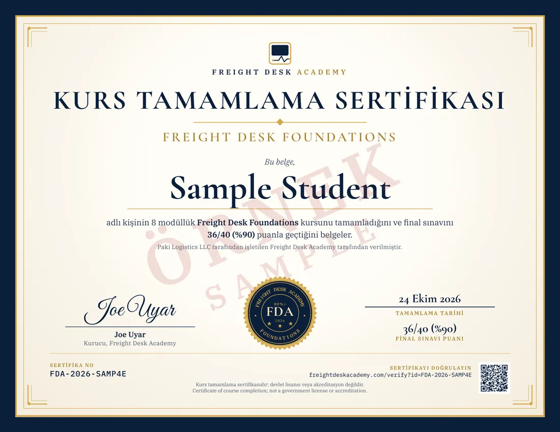 Örnek sertifika (filigranlı)